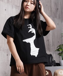 Laufer（ロイファー）の「【Laufer】Face Logo Tee / フェイスグラフィック クロップド ボックスシルエット Tシャツ / 短丈 ヘビーウェイト（Tシャツ/カットソー）」