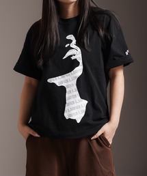 Laufer（ロイファー）の「【Laufer】Face Logo Tee / フェイスグラフィック クロップド ボックスシルエット Tシャツ / 短丈 ヘビーウェイト（Tシャツ/カットソー）」