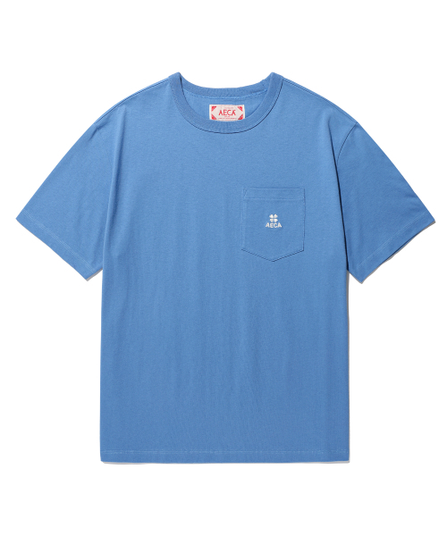 AECA(エイカ)の「EVERYDAY AECA CLOVER POCKET TEE-BLUE(Tシャツ/カットソー・レディース・その他・M/L/XL)」の4枚目の写真