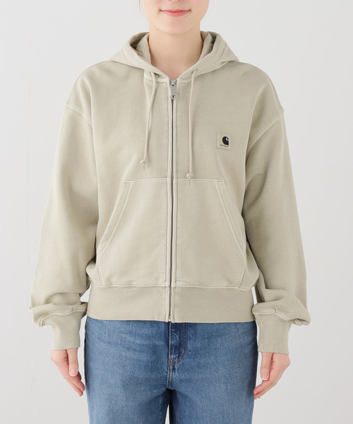 Carhartt WIP（カーハートダブリューアイピー）の「【CARHARTT WIP 】 W' HOODED NELSON JACKET（パーカー・レディース・チャコールグレー/パープル・SMALL/X-SMALL）」の2枚目の写真