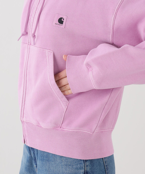 Carhartt WIP（カーハートダブリューアイピー）の「【CARHARTT WIP 】 W' HOODED NELSON JACKET（パーカー・レディース・チャコールグレー/パープル・SMALL/X-SMALL）」の6枚目の写真