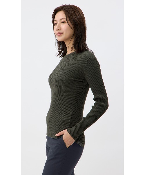 AOYAMA(アオヤマ)の「クルーネックニットプルオーバー【長袖】(ニット/セーター・レディース・ブラウン/ブラック/グレー・L/LL/S/M)」の13枚目の写真