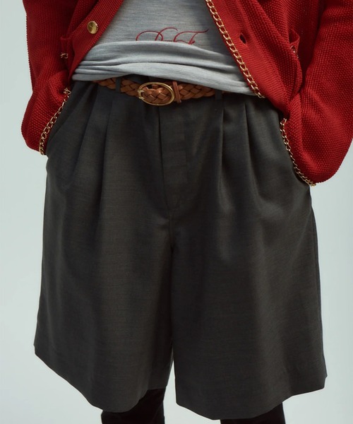 BED J.W. FORD（ベッドフォード）の「【BED J.W. FORD/ベッドフォード】Dress Shorts（その他パンツ・メンズ・グレー/ブラック・1/0）」の8枚目の写真