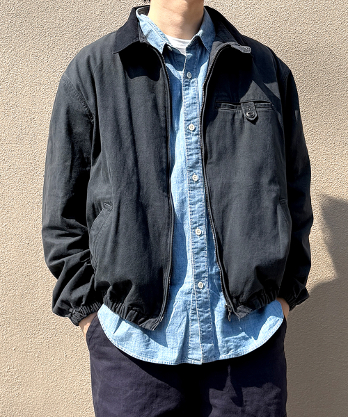 YOUNEEDGARMENTS(ユーニーズガーメンツ)の「ダイッドコットンスポーツジャケット(チャコール)(デニムジャケット・メンズ・その他・40(L)/42(XL))」の1枚目の写真