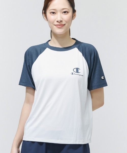 Champion(チャンピオン)の「チャンピオン SHORT SLEEVE T-SHIRT(Tシャツ/カットソー・レディース・ブルー/ホワイト・M/L)」の2枚目の写真