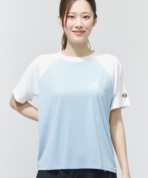 Champion(チャンピオン)の「チャンピオン SHORT SLEEVE T-SHIRT(Tシャツ/カットソー・レディース・ブルー/ホワイト・M/L)」の1枚目の写真