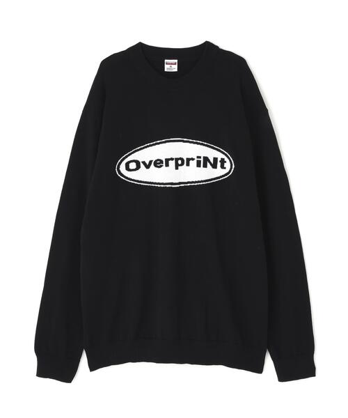 over print（オーバープリント）の「overprint/オーバープリント/OVAL V COTTON KNIT（ニット/セーター・メンズ・ブラック/グレー・L）」の2枚目の写真