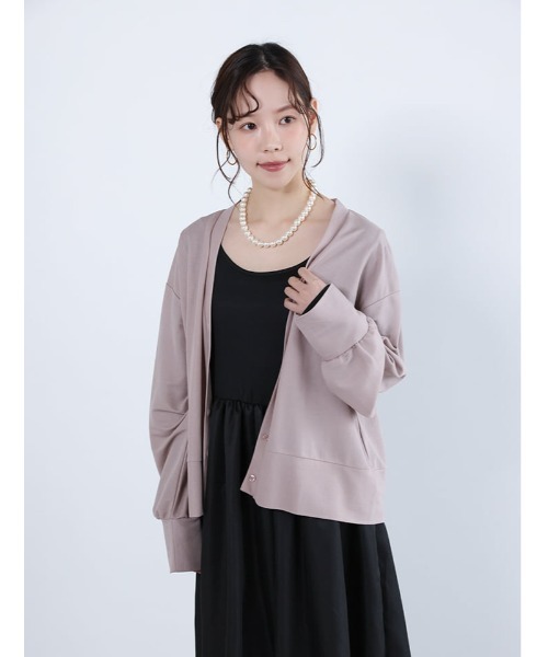 fifth(フィフス)の「【接触冷感】Vネックカーディガン(カーディガン/ボレロ・レディース・ベージュ/チャコールグレー/ブラック・M)」の5枚目の写真