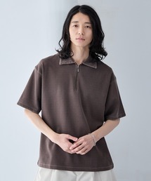 RAGEBLUE | Pigment Half Zip T-Shirt / ピグメント加工/ハンドステッチハーフジップTシャツ(Tシャツ/カットソー)
