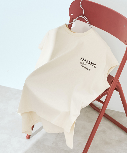 upperhights（アッパーハイツ）の「upper hights/アッパーハイツ 別注BIG NO SLEEVE TEE*（Tシャツ/カットソー・レディース・カーキ/ホワイト系その他/ブラック系その他/ベージュ・FREE）」の2枚目の写真