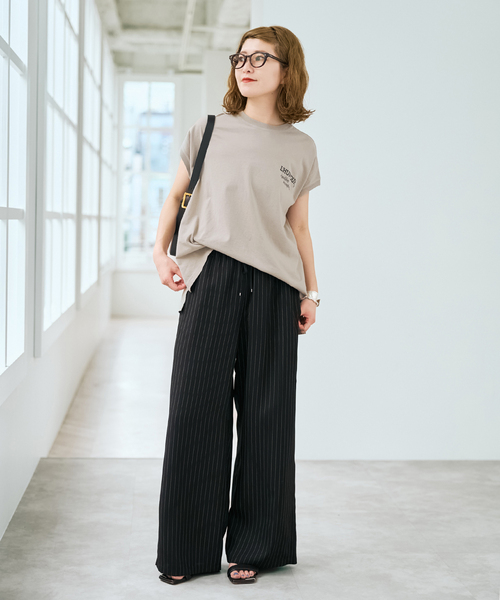 upperhights（アッパーハイツ）の「upper hights/アッパーハイツ 別注BIG NO SLEEVE TEE*（Tシャツ/カットソー・レディース・カーキ/ホワイト系その他/ブラック系その他/ベージュ・FREE）」の8枚目の写真