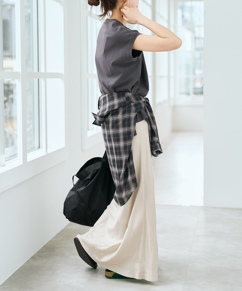 upperhights（アッパーハイツ）の「upper hights/アッパーハイツ 別注BIG NO SLEEVE TEE*（Tシャツ/カットソー・レディース・カーキ/ホワイト系その他/ブラック系その他/ベージュ・FREE）」の15枚目の写真