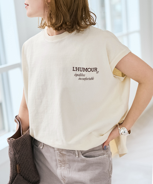 upperhights（アッパーハイツ）の「upper hights/アッパーハイツ 別注BIG NO SLEEVE TEE*（Tシャツ/カットソー・レディース・カーキ/ホワイト系その他/ブラック系その他/ベージュ・FREE）」の19枚目の写真