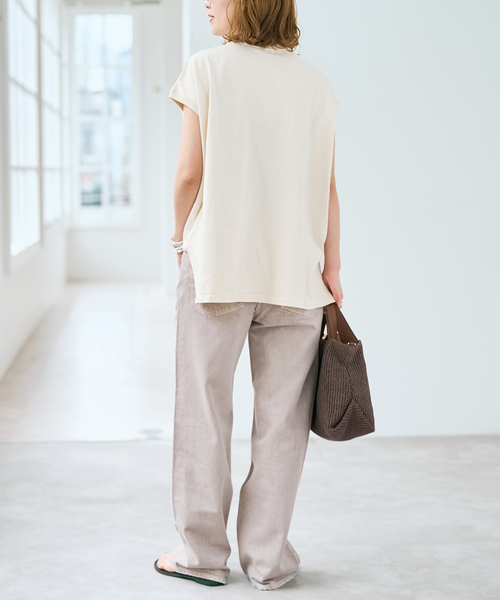 upperhights（アッパーハイツ）の「upper hights/アッパーハイツ 別注BIG NO SLEEVE TEE*（Tシャツ/カットソー・レディース・カーキ/ホワイト系その他/ブラック系その他/ベージュ・FREE）」の22枚目の写真