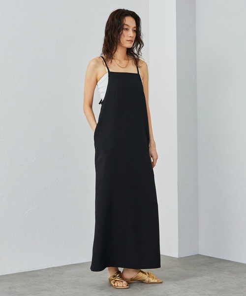 Lee(リー)の「Lee/リー コンフォート キャミソールマキシドレス(ジャンパースカート・レディース・ブラック/ベージュ・X-SMALL/SMALL/MEDIUM)」の4枚目の写真