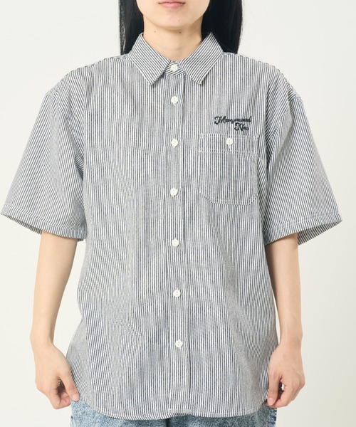 CORISCO(コリスコ)の「バック刺しゅうヒッコリー半袖シャツ(M1)(シャツ/ブラウス・メンズ・その他1/その他2・MEDIUM/LARGE/X-LARGE)」の5枚目の写真
