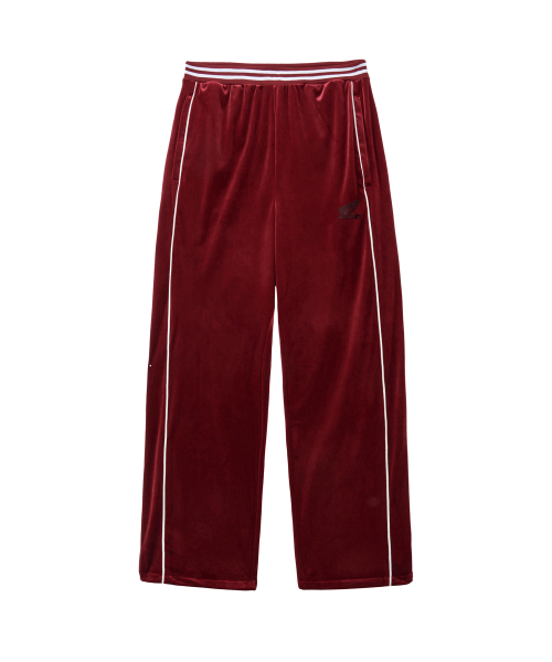 PHYPS MOTORCYCLE（フィップスモーターサイクル）の「Velvet Track Pants Burgundy（スウェットパンツ・レディース・その他・SMALL/MEDIUM/LARGE/X-LARGE）」の4枚目の写真