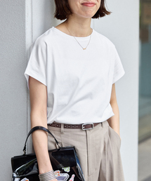 IENA | ATON/エイトン SUVIN 60/2 CAP SLEEVE Tシャツ(Tシャツ/カットソー)