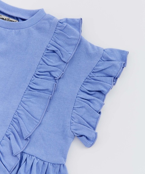 Ocean&Ground(オーシャン&グラウンド)の「フリルTシャツ(Tシャツ/カットソー・キッズ・レッド系/チャコール/パープル・110/100/90/140/130/120)」の16枚目の写真