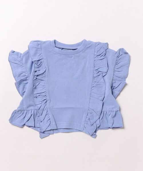 Ocean&Ground(オーシャン&グラウンド)の「フリルTシャツ(Tシャツ/カットソー・キッズ・レッド系/チャコール/パープル・110/100/90/140/130/120)」の17枚目の写真