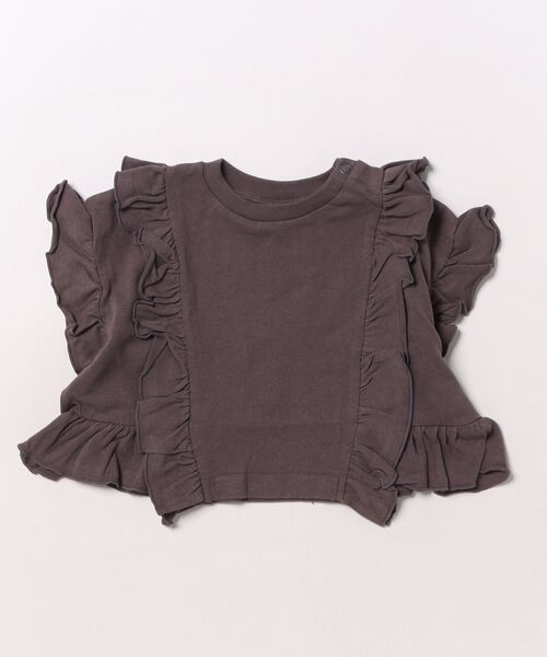 Ocean&Ground(オーシャン&グラウンド)の「フリルTシャツ(Tシャツ/カットソー・キッズ・レッド系/チャコール/パープル・110/100/90/140/130/120)」の19枚目の写真