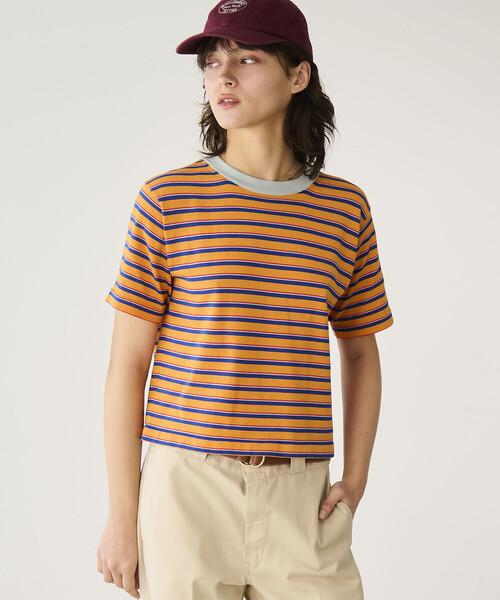 RYE TENDER（ライテンダー）の「RYE TENDER | 〈別注〉半袖クルーネックニット WOMEN（ニット/セーター・レディース・ブルー系その他2/ブラック系その他/オレンジ系その他/レッド系その他/ブルー系その他・0）」の20枚目の写真