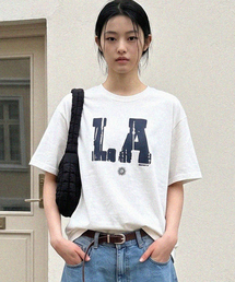 ノーマルオーバーサイズ LA 半袖Tシャツ [ホワイト]