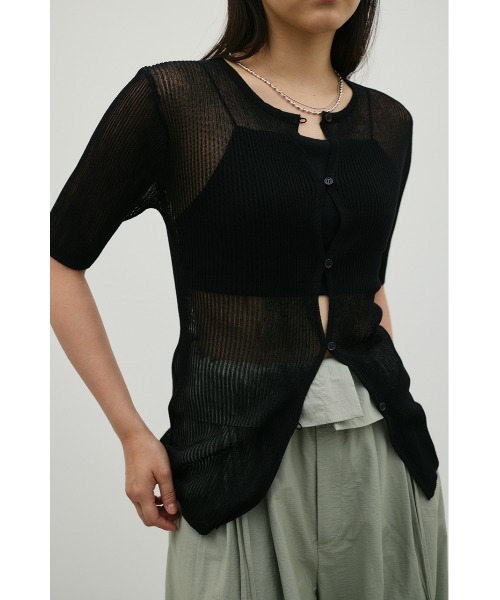 STYLEMIXER（スタイルミキサー）の「ホールボタンコンパクトニット（ニット/セーター・レディース・ブラック/ホワイト/ピンク・FREE）」の2枚目の写真