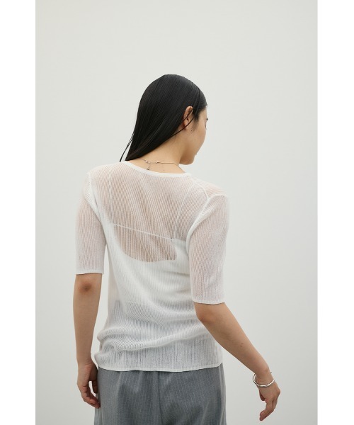 STYLEMIXER（スタイルミキサー）の「ホールボタンコンパクトニット（ニット/セーター・レディース・ブラック/ホワイト/ピンク・FREE）」の8枚目の写真