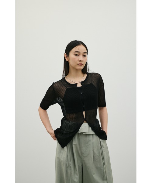 STYLEMIXER（スタイルミキサー）の「ホールボタンコンパクトニット（ニット/セーター・レディース・ブラック/ホワイト/ピンク・FREE）」の12枚目の写真