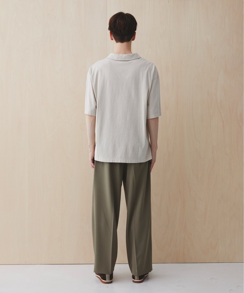PUBLIC TOKYO(パブリックトウキョウ)の「【残りわずか】スキッパーポロTEE /夏服/半袖/ウォッシャブル/綿100%(Tシャツ/カットソー・メンズ・ホワイト/グレー/ブラック/その他・1/2)」の18枚目の写真