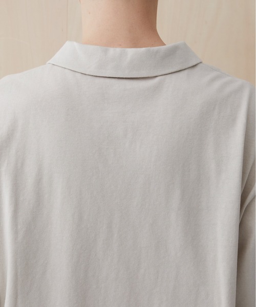 PUBLIC TOKYO(パブリックトウキョウ)の「【残りわずか】スキッパーポロTEE /夏服/半袖/ウォッシャブル/綿100%(Tシャツ/カットソー・メンズ・ホワイト/グレー/ブラック/その他・1/2)」の15枚目の写真