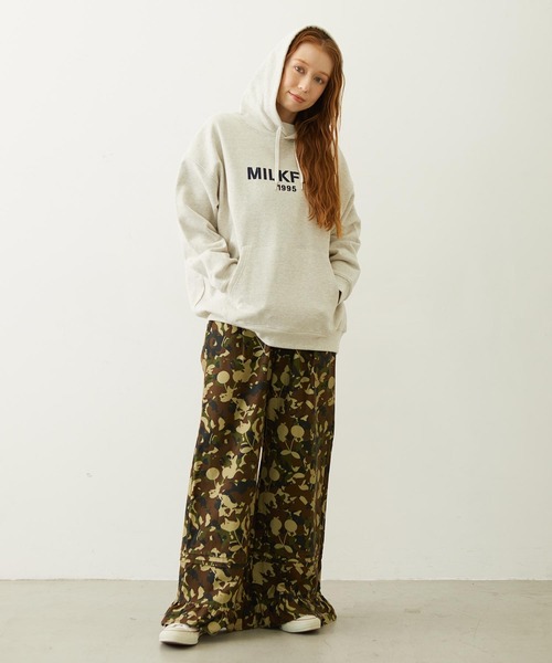 MILKFED.(ミルクフェド)の「FRILL HEM CAMO PANTS(その他パンツ・レディース・ブラック/ピンク/オリーブ・S/M)」の12枚目の写真