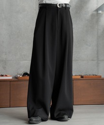 SINSS(�V���X)��One tuck wide straight slacks / �����^�b�N���C�h�X�g���[�g�X���b�N�X�i����\�j(�X���b�N�X)