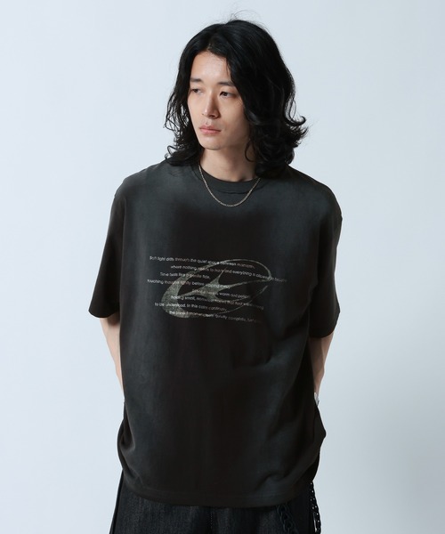 RAGEBLUE（レイジブルー）の「Spray Print T-Shirt/スプレー加工プリントTシャツ（Tシャツ/カットソー・メンズ・ブルー/ブラック/グレー・LARGE/MEDIUM）」の12枚目の写真