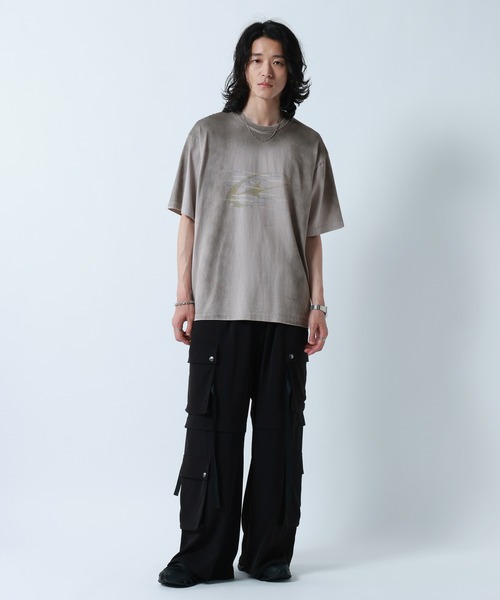 RAGEBLUE（レイジブルー）の「Spray Print T-Shirt/スプレー加工プリントTシャツ（Tシャツ/カットソー・メンズ・ブルー/ブラック/グレー・LARGE/MEDIUM）」の5枚目の写真