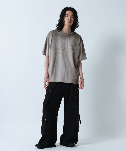 RAGEBLUE（レイジブルー）の「Spray Print T-Shirt/スプレー加工プリントTシャツ（Tシャツ/カットソー・メンズ・ブルー/ブラック/グレー・LARGE/MEDIUM）」の6枚目の写真