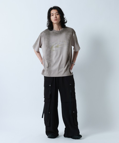RAGEBLUE（レイジブルー）の「Spray Print T-Shirt/スプレー加工プリントTシャツ（Tシャツ/カットソー・メンズ・ブルー/ブラック/グレー・LARGE/MEDIUM）」の7枚目の写真