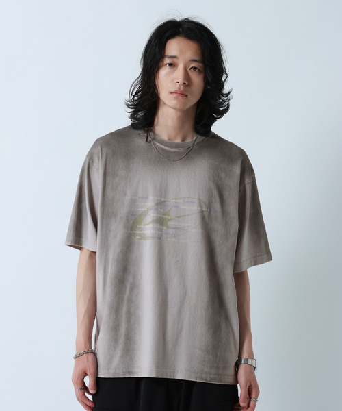 RAGEBLUE（レイジブルー）の「Spray Print T-Shirt/スプレー加工プリントTシャツ（Tシャツ/カットソー・メンズ・ブルー/ブラック/グレー・LARGE/MEDIUM）」の9枚目の写真