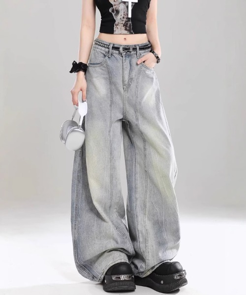 Ressaca(レサーカ)の「センターシームワイドデニムパンツ(デニムパンツ・レディース・ブルー・M/S)」の3枚目の写真