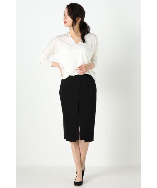 FIGARO Paris（フィガロパリ）の「シルクハイゲージ Vネックプルオーバー◆（ニット/セーター・レディース・ベージュ/ブラック/ブルー/ホワイト・FREE）」の10枚目の写真