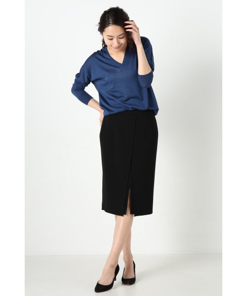 FIGARO Paris（フィガロパリ）の「シルクハイゲージ Vネックプルオーバー◆（ニット/セーター・レディース・ベージュ/ブラック/ブルー/ホワイト・FREE）」の12枚目の写真