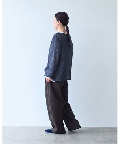 yuni(ユニ )の「Sheer Mohair Wool Nylon pullover(ニット/セーター・レディース・チャコールグレー/サックスブルー/ピンク・FREE)」の6枚目の写真