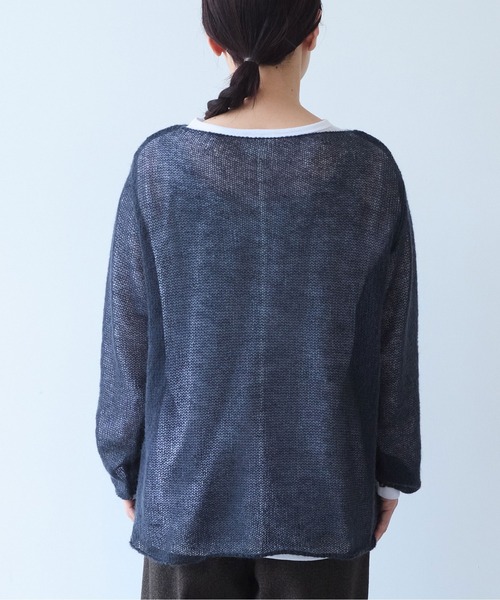 yuni(ユニ )の「Sheer Mohair Wool Nylon pullover(ニット/セーター・レディース・チャコールグレー/サックスブルー/ピンク・FREE)」の13枚目の写真