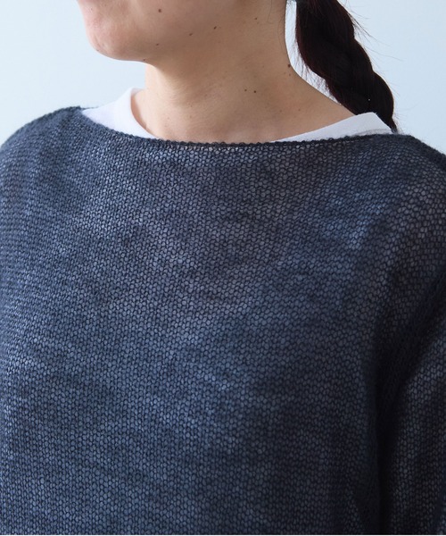 yuni(ユニ )の「Sheer Mohair Wool Nylon pullover(ニット/セーター・レディース・チャコールグレー/サックスブルー/ピンク・FREE)」の14枚目の写真