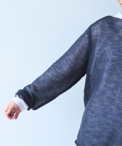 yuni(ユニ )の「Sheer Mohair Wool Nylon pullover(ニット/セーター・レディース・チャコールグレー/サックスブルー/ピンク・FREE)」の15枚目の写真