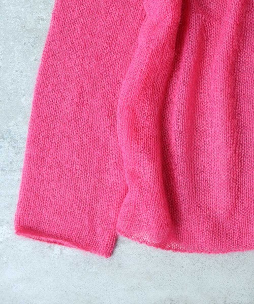 yuni(ユニ )の「Sheer Mohair Wool Nylon pullover(ニット/セーター・レディース・チャコールグレー/サックスブルー/ピンク・FREE)」の21枚目の写真