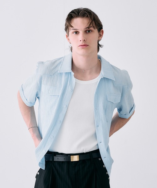 Adoon plain（アドーンプレーン）の「Random Rib Tank Top / ランダムリブタンクトップ（タンクトップ・メンズ・ホワイト/ブラック・MEDIUM/LARGE）」の13枚目の写真
