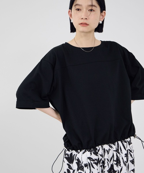 Mac-House（マックハウス）の「【Idnes / イドネス】裾ドロスト ドルマンプルオーバー  カットソー（Tシャツ/カットソー・レディース・ブラック/グレイッシュベージュ/ブラウン・FREE）」の19枚目の写真