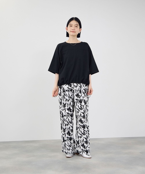Mac-House（マックハウス）の「【Idnes / イドネス】裾ドロスト ドルマンプルオーバー  カットソー（Tシャツ/カットソー・レディース・ブラック/グレイッシュベージュ/ブラウン・FREE）」の20枚目の写真